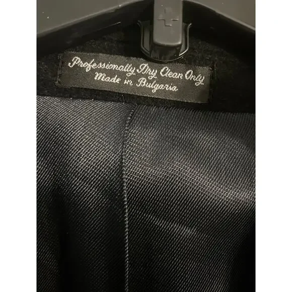Silver Cloud overcoat men’s size L black Italian wool cashmere luxury NWOT Men